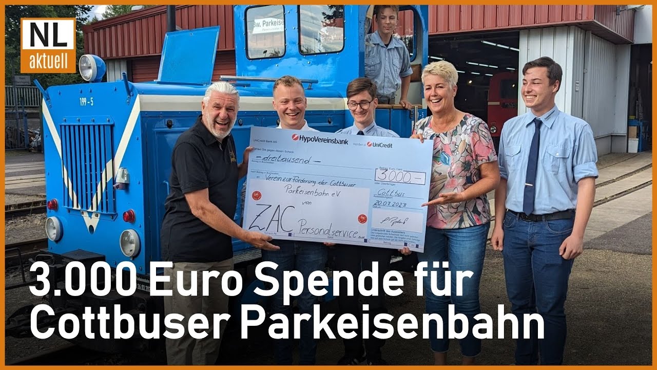 Parkeisenbahn Cottbus freut sich über 3 000 Euro Spende NIEDERLAUSITZ