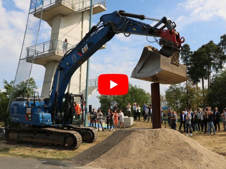 Rammschlag für Kaimauer am Cottbuser Ostsee 2018