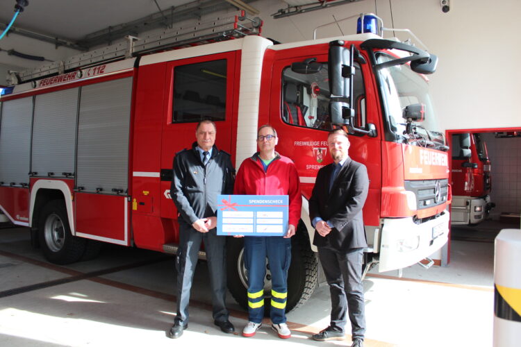 Frank Balkow (Leiter Freiwillige Feuer Spremberg), Dr. med. Robert Tscherner (Chefarzt Notaufnahme Krankenhaus Spremberg), Tobias Grundmann (Geschäftsführer Spremberger Krankenhaus GmbH)