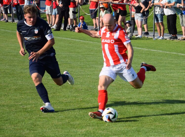 Maximilian Krauß im Testspiel des FC Energie Cottbus gegen den FSV Zwickau