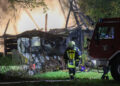 Brand in Burg-Kolonie; Foto: Blaulichtreport Lausitz