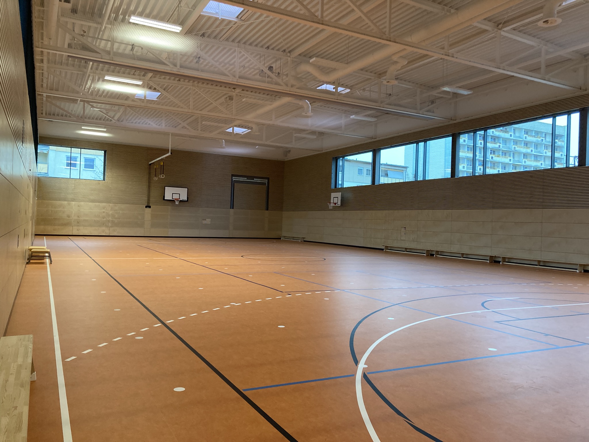 Die Sporthalle der Grundschule Ströbitz ist bereits in Betrieb; Foto: Stadt Cottbus